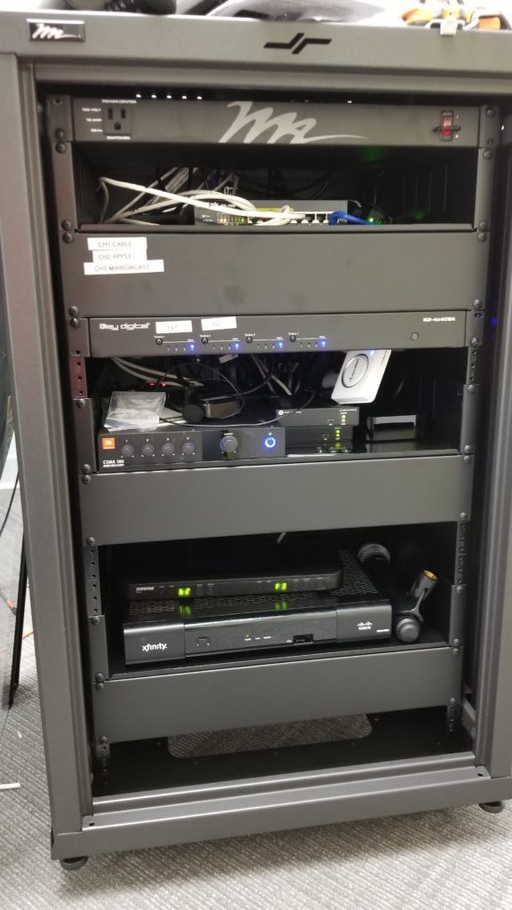 Network rack installation