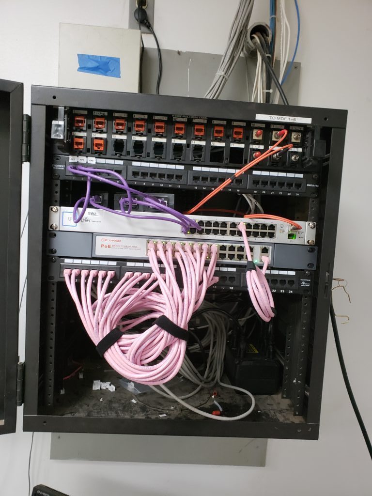 Structured cabling rack