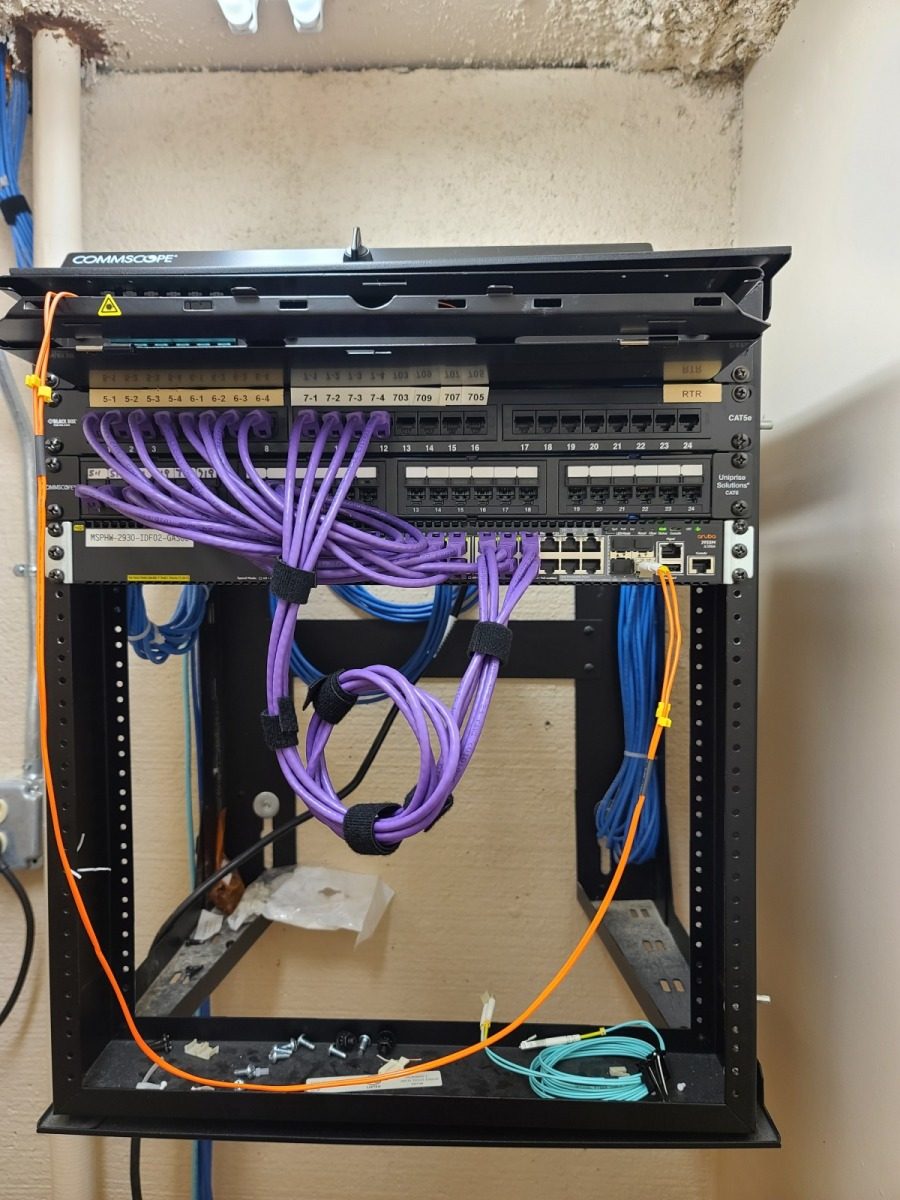 Network closet buildout
